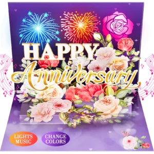 Anniversary Fireworks Card-Purple